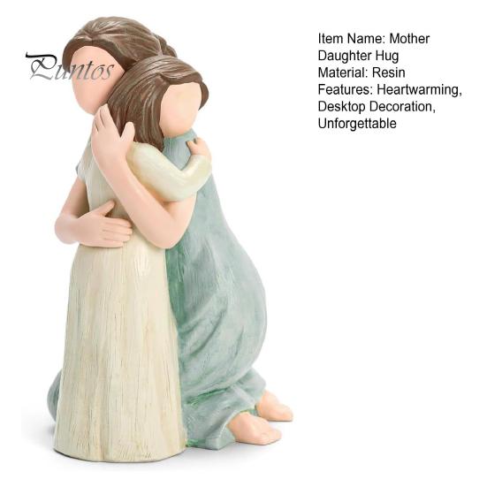 Mutter-Tochter-Figur aus Kunstharz, Mutter-Tochter-Umarmungsstatue, Geburtstagsgeschenk zum Muttertag für Schlafzimmer, Wohnzimmer-Dekor