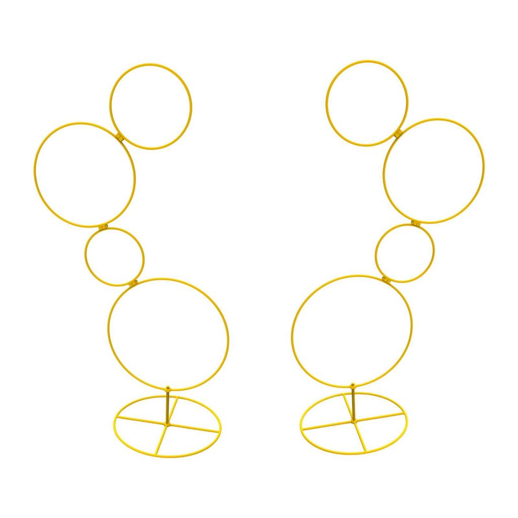 2 Pieces Wedding Flower Stand Decorative Metal Round Backdrop Rack for Baby Shower Event Ceremony Events Reception Shopping Mall