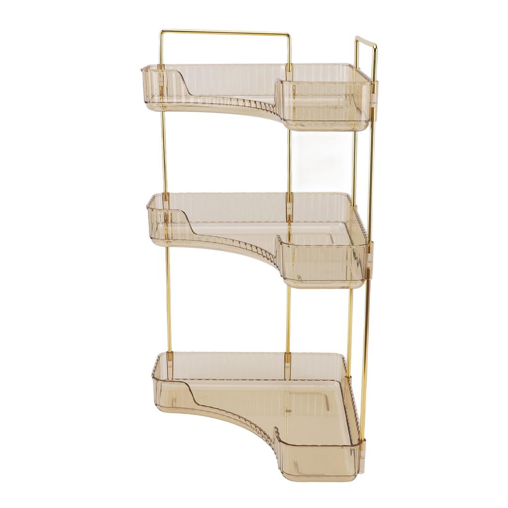 3 Tier Makeup Shelf Organizer Easy Access Aesthetic Corner Bathroom Countertop Organizer for
