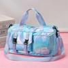 Holographic Glamour Duffel Bag Women Fitness Training Gym Handbag Waterproof Yoga Bags Wet Dry Separation Swimming Travel Tote