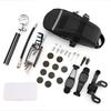 Bicycle Repair Tool Set With Tire Patch Kit And Pressure Gauge For Home Maintenance