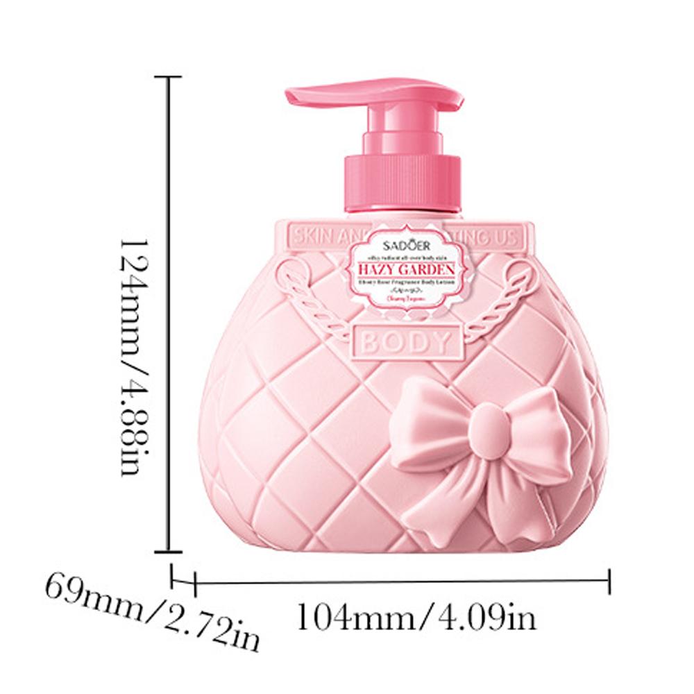 SADOER Hazy Garden Fragrance Body Lotion 300ml, Niacinamide & Vitamin E Deep Moisturizing Smoothing Body Cream for Dry Rough Skin Non-Greasy Care