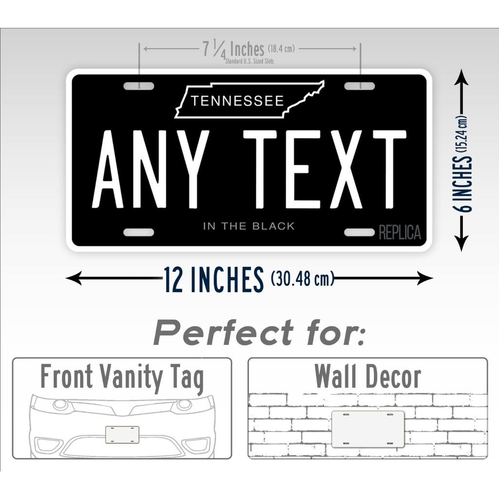 Personalized Tennessee Black Custom Metal Sign Retro Home Wall Decor