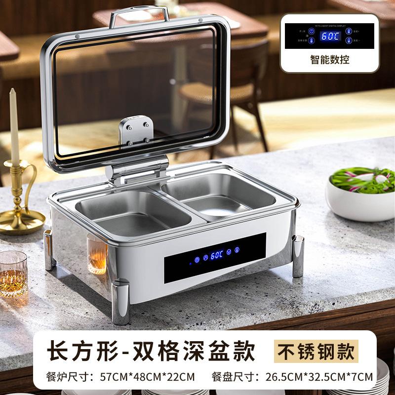 304 Stainless Steel CNC Hydraulic Buffet Stove, Electric Heat Preservation Stove for Commercial Use, Hotel Buffet Heating System