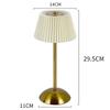 Small Pleated Nightstand Lamp USB Rechargeable Bedside Lamp Cordless Night Light for Bedroom Living Room Home Office Decor