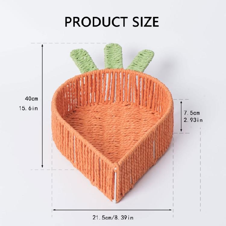 Decorative Snacks and Nut Holder Food Serving Tray Carrot Shaped Snacks Keys Organizer for Living Room or Entryway