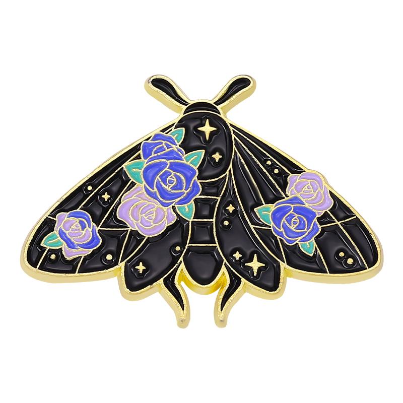 Floral Insects Enamel Pins Custom Nature Moth Cicada Scorpion Brooches Lapel Badges Funny Jewelry Gift for Kids Friends
