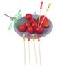 100Pcs/Pack Fruit Fork Cocktail Stick Bamboo Skewers Candied Haws Sticks