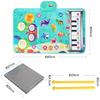 Multifunctional Folding Piano Mat, Toy Drum Set, Music Mat, 8 Keys, 6 Sea Creature Sounds, 17 Demo Songs, 6 Instrument Sounds, Recording and Playback,