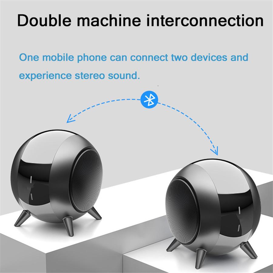 Round Shape Metal outdoor bluetooth speaker, computer Subwoofer, high volume, wireless sound