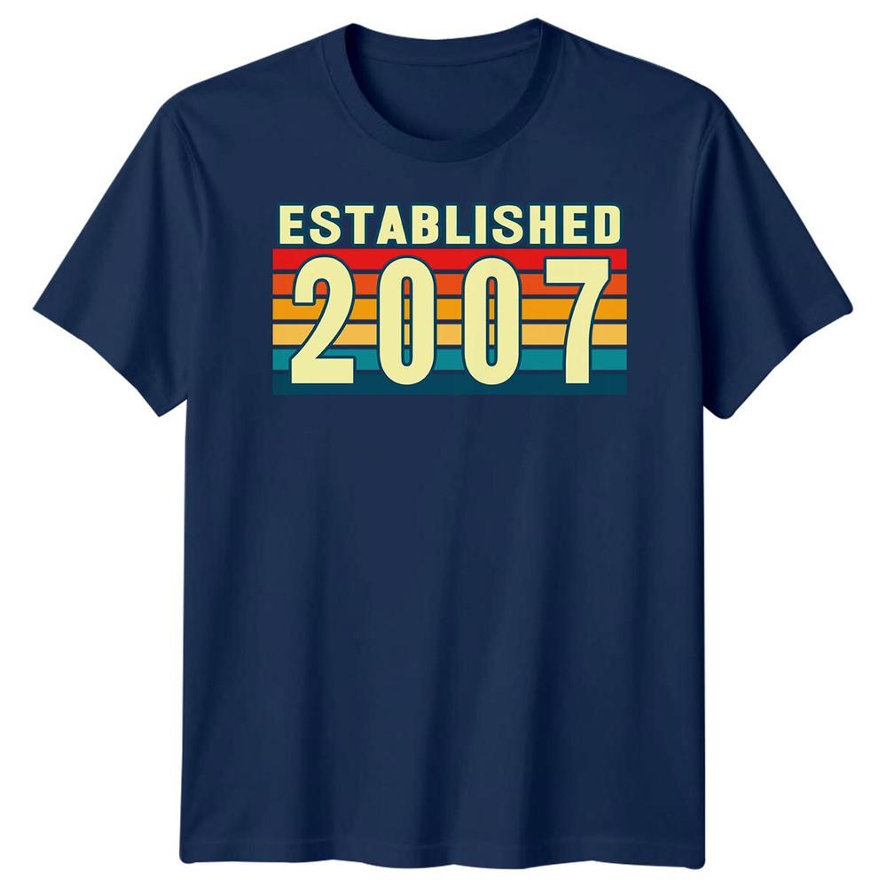 

Established 2007 18th Birthday Milestone Vintage Graphic Unisex T Shirt 3XL