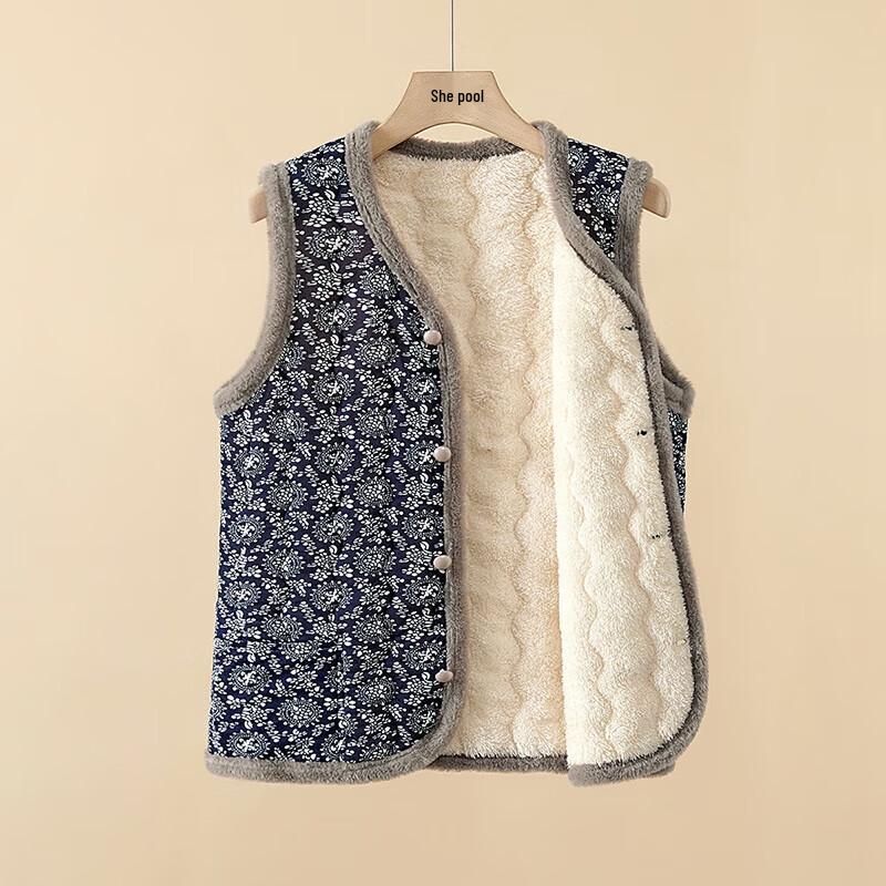 Women's Retro Ethnic Floral Fleece-Lined Vest