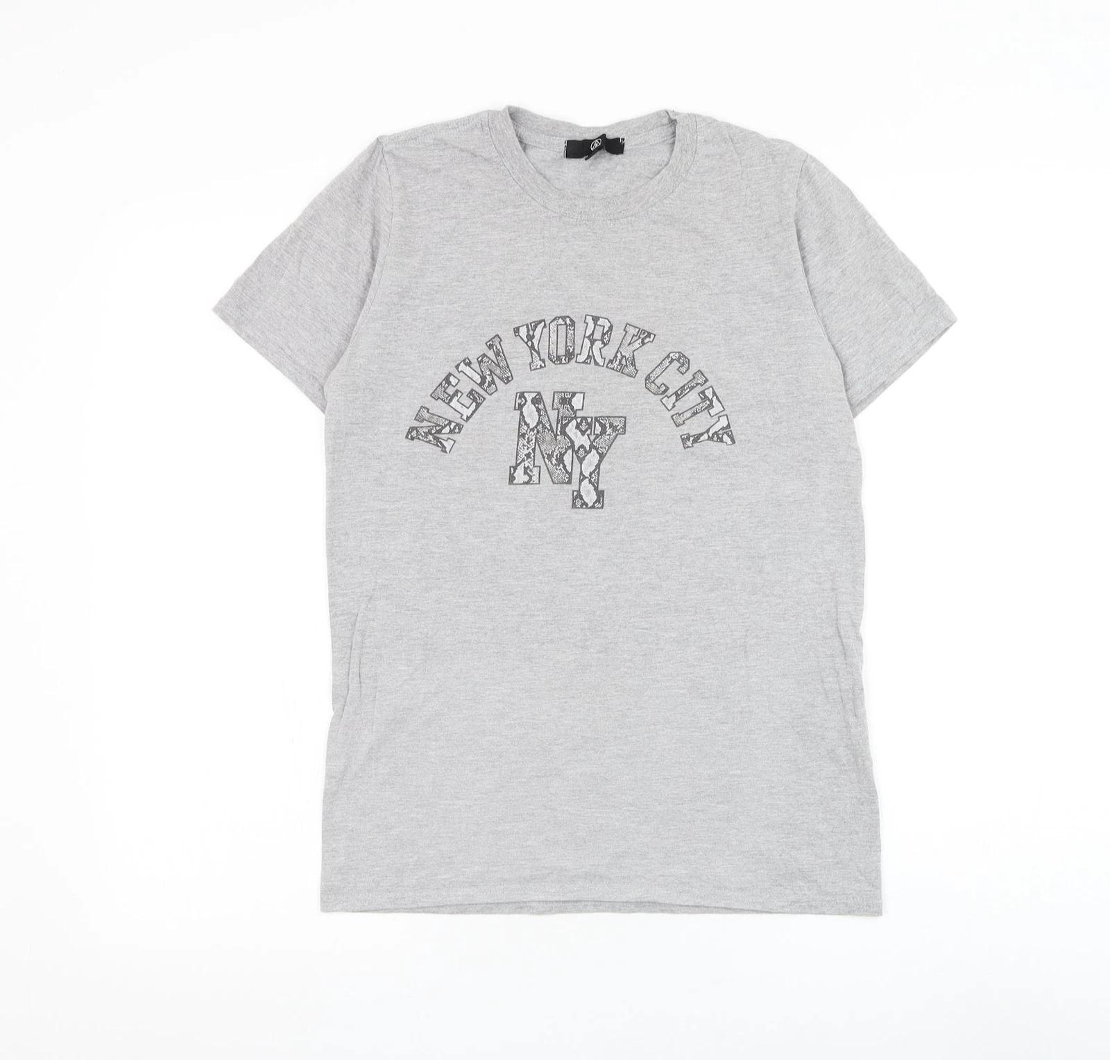 

Missguided Womens Grey Polyester Blend T-Shirt Size S - New York City M