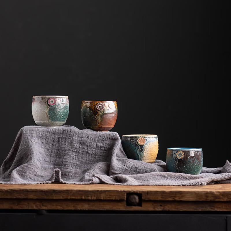 Keramische Espressotasse im Jian Zhan-Stil mit Ofenbrandveränderung