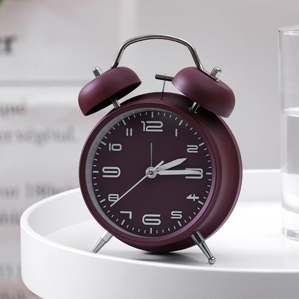 4 Inch Student Alarm Clock Luminous Table Clock Home Decor Twin Bell Loud Alarm Clock  Bedroom
