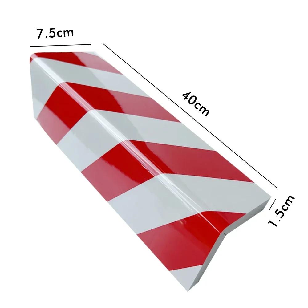 2/4pcs Parking lot corner protectors car collision reflective stripsdoor warning stickers lot barriers sponge corner protectors