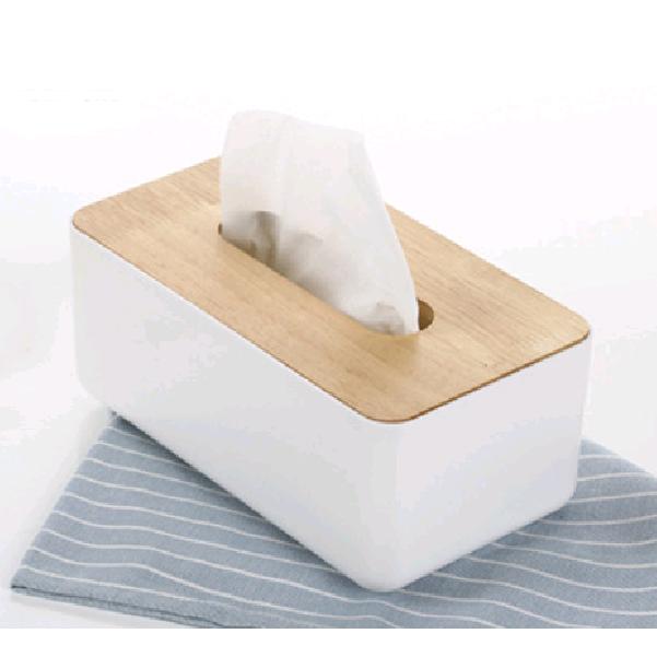 Original Color Oak Paper Towel Pumping Creative Desktop Wooden Tissue Box Tray Paper Napkin Storage Box