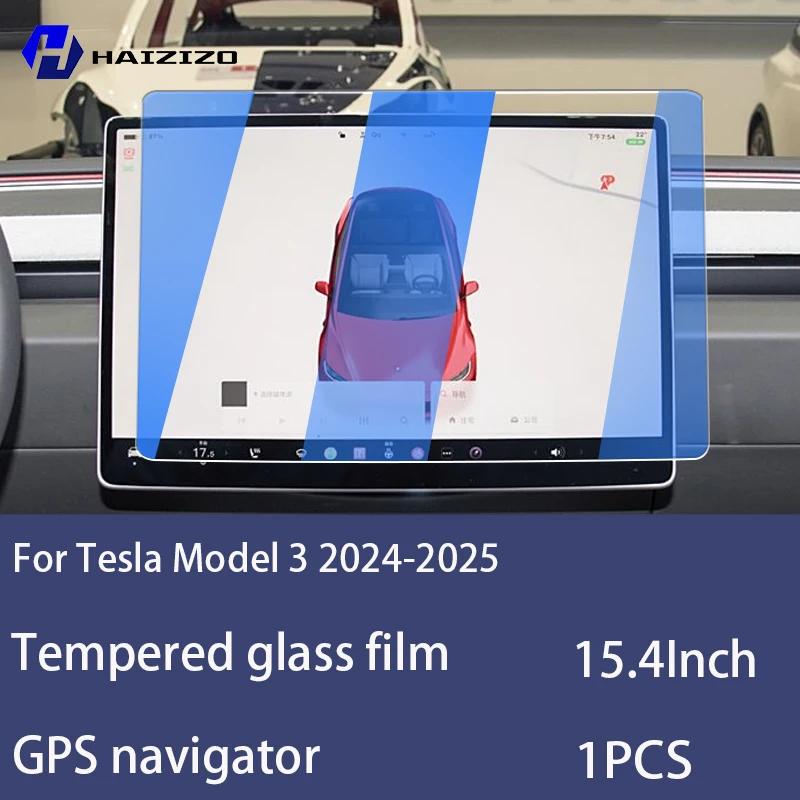 For Tesla Model 3 2024-2025 Tempered Glass Car Navigation Screen Protector Film Dashboard Monitor Screen Protective Film Refit