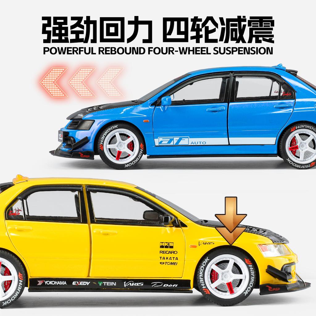 1:24 Mitsubishi EV09 carbon fiber Modification Alloy Model car Fashion Exquisite collectibles Display ornament Boys Toy Gift