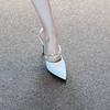 High Heel Shoes For Women With Pointed Toe And Water Diamond Embellishments For Summer Fashion