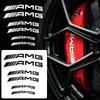 For Mercedes Benz 6pcs Car Styling Car Brake Caliper Stickers For AMG Mercedes Benz W204 W124 W201 W202 W212 W220 W205 GLA CLA Automotive Goods