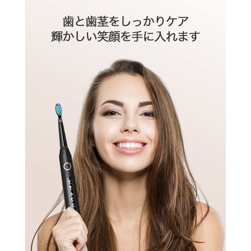 Sonic Electric Toothbrush Set with 8 Replacement Brushes and Case, IPX7 Waterproof, 3 Modes, 2-Minute Auto Timer, USB Charging, 4-Hour Battery Life, 3