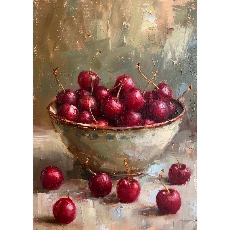 Apple Lemon Tree Still Life Canvas Painting Poster Vintage Fruit Print, Neutral Botanical Antique Kitchen Wall Art  Home Decor