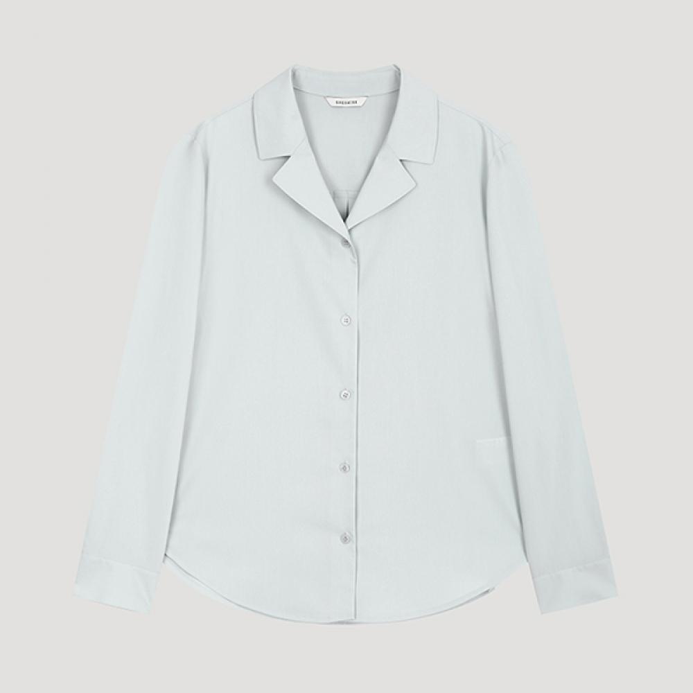 

[She S MiSS] MinimaliSt Open Collar Shirt SwwSto12040 Mi minted/77