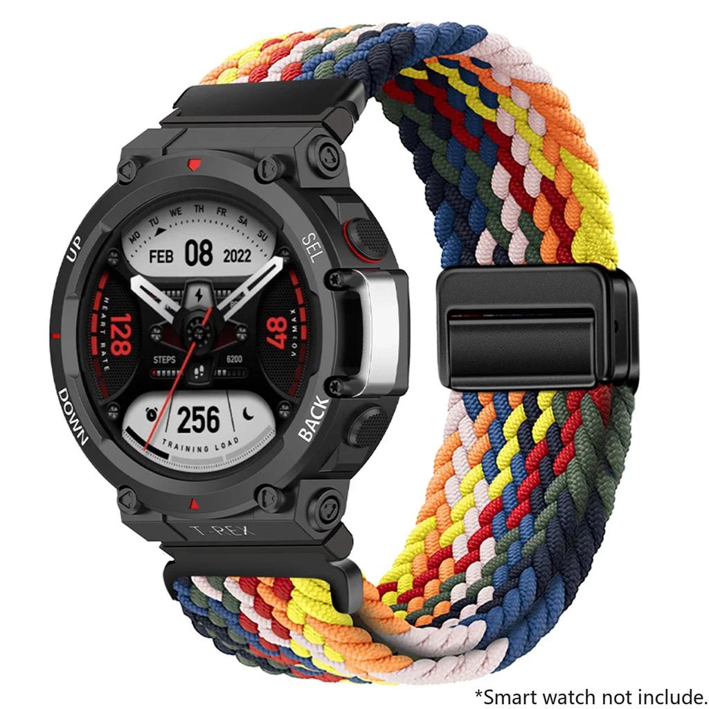 New Braided Loop Strap For Huami Amazfit T-Rex 2 3 Band Smart Watch Nylon Elastic Belts For Huami Amazfit T-Rex T RexPro Correa