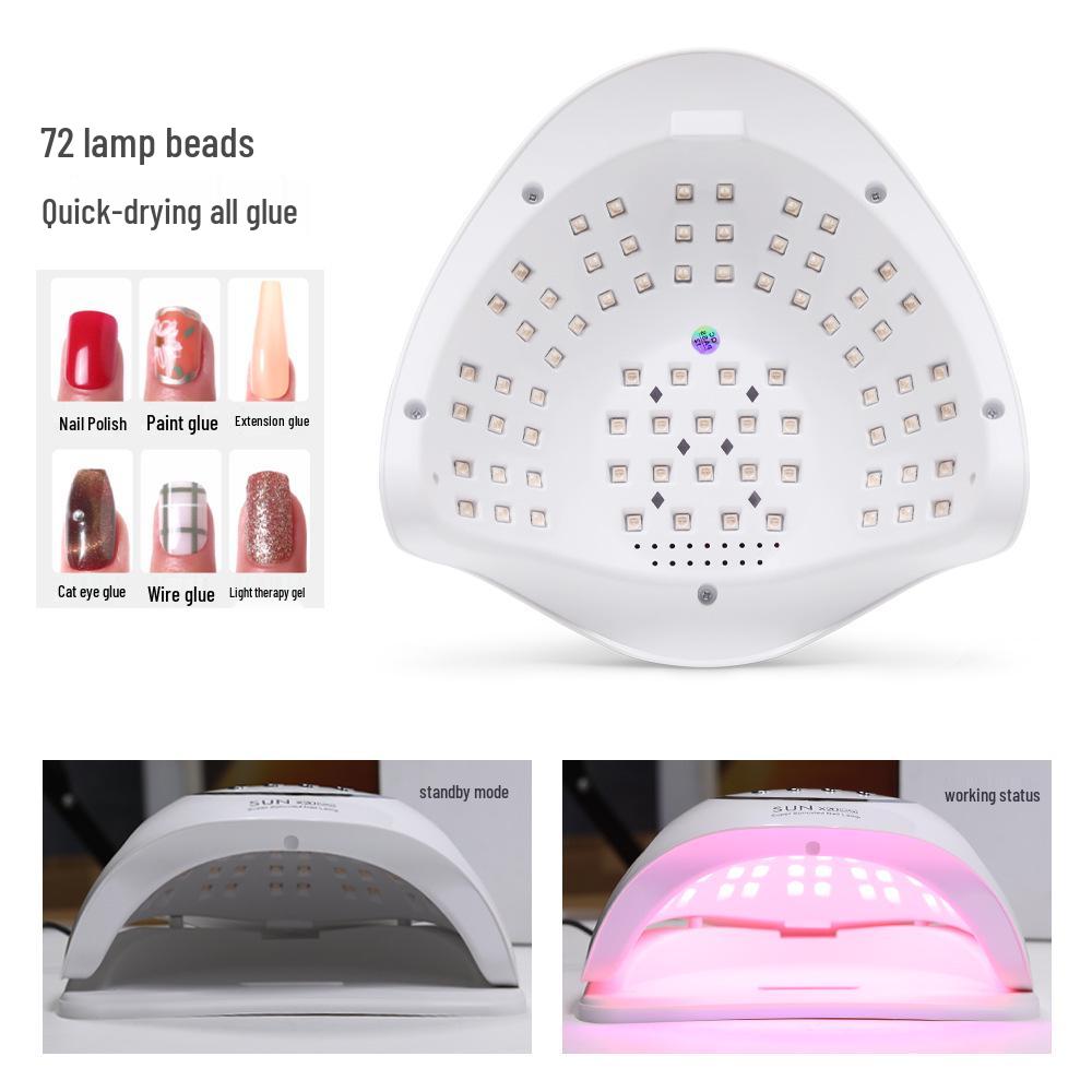 72 LED UV Neglelakk Lampe: Høyeffekts gellakk-tørker og herdelampe for rask tørking