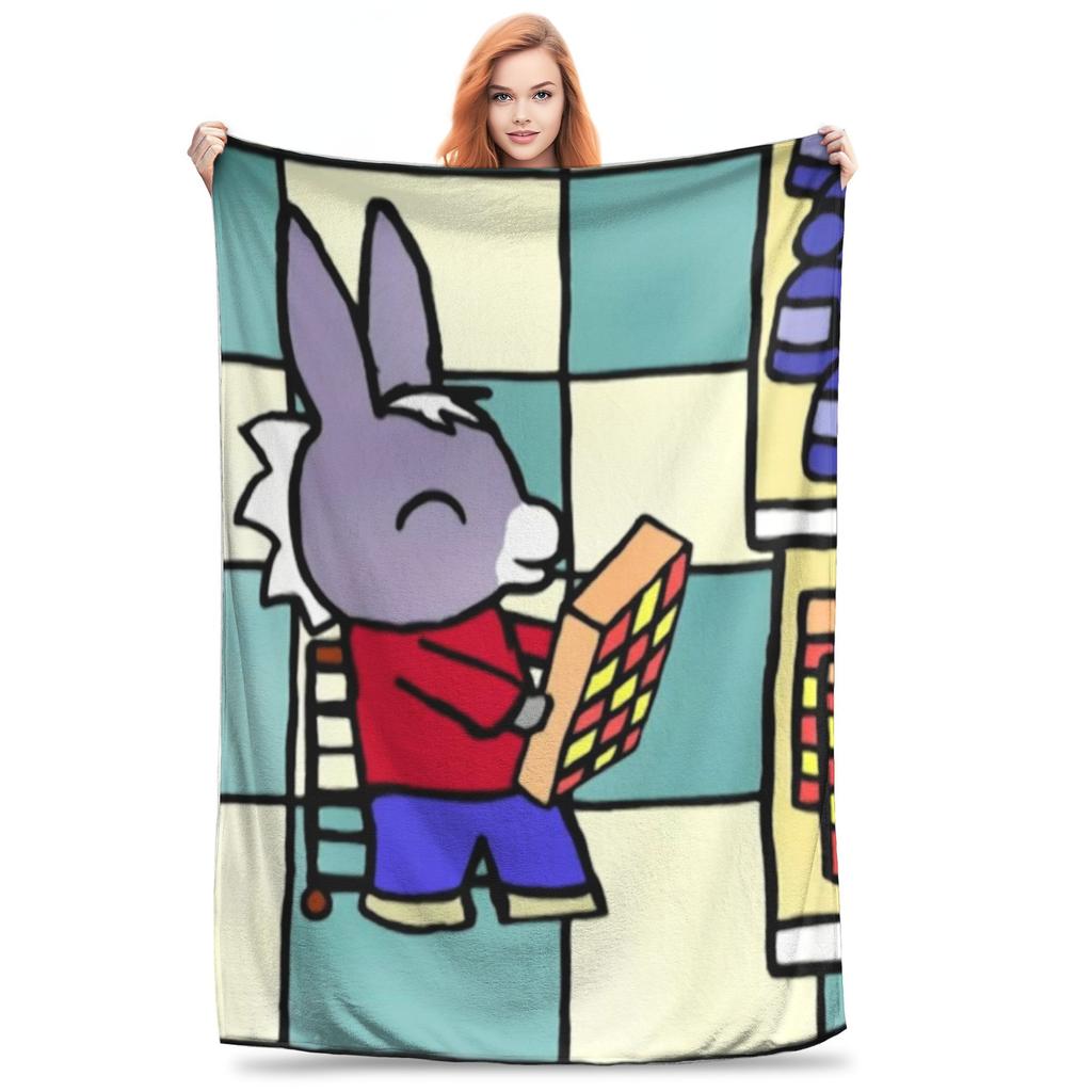 Trotro Collage Cute Cartoon Blanket Portable Fleece Sofa Throw Blanket for Couch Bedding Travel Throws Bedspread Quilt