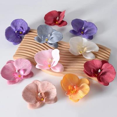 Flor de Orquídea Phalaenopsis DIY Hecho a Mano Accesorios para el Cabello Flores Artificiales de Orquídea Mariposa