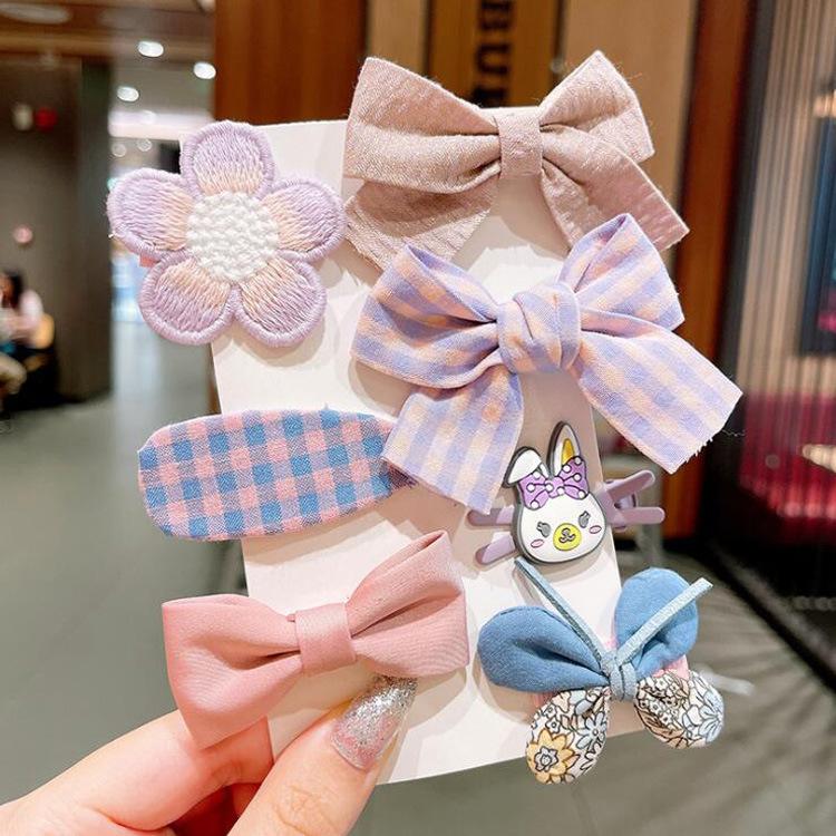 Princess Hair Accessories Cloth Hair Bow Clips & Barrettes for Baby Girls Toddlers Teens Kids