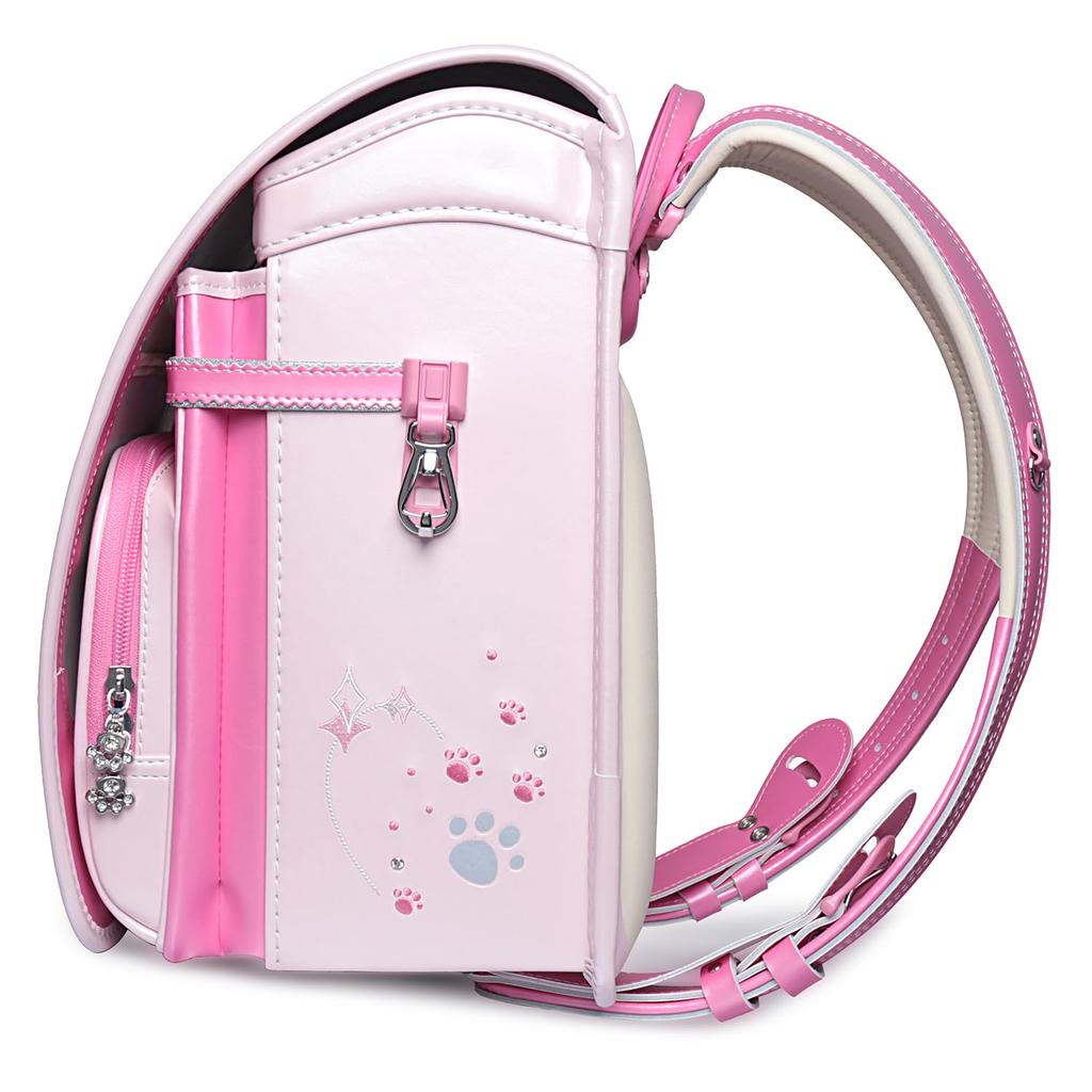 Coulomb School Bag for Elementary School High Quality Artificial Leather Pearl Pocket Seller 6 Year Warranty [Coulomb] Girls, Students, Fabric/Kitty