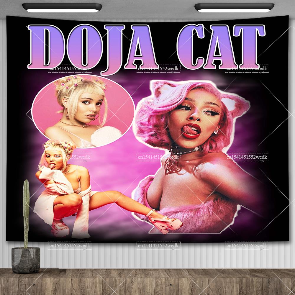 Doja Cat Scarlet Müzik Albümü Kapak Posteri Duvar Asılı Goblen Hiphop Pop Goblenler Estetik Oda Dekorasyonu Arka Plan Bezi