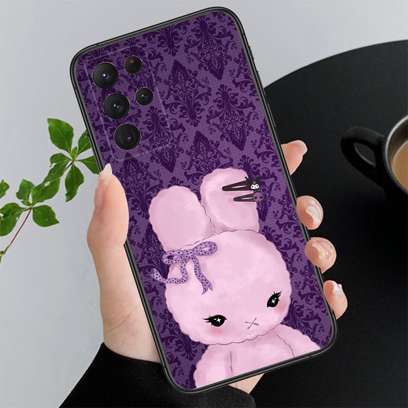 Cute Rabbit Cartoon Funda Phone Case For Samsung Galaxy S25 S24 S23 S22 S21 Ultra S24 S23 S22 S21 S25 Plus S24 S20 FE