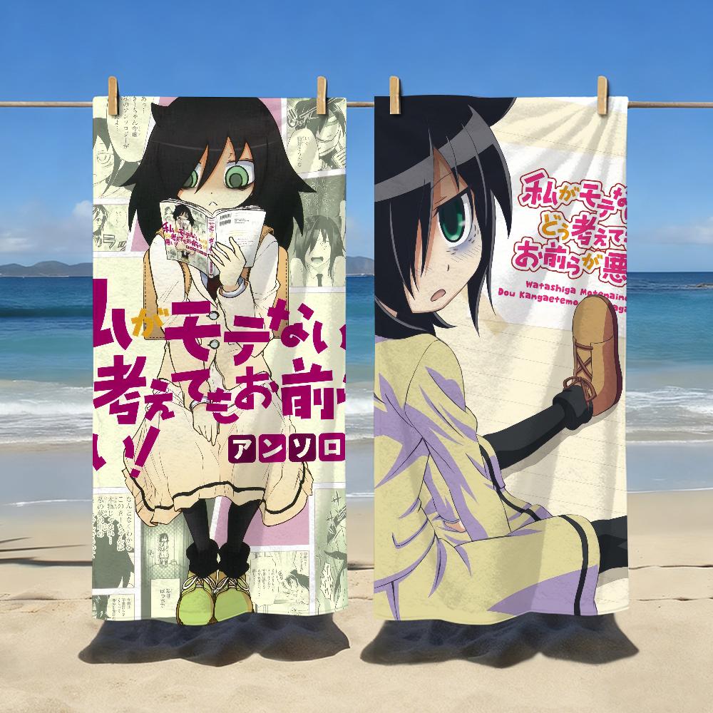 Watamote Tomoko Kuroki Towel Soft Pool Gift For Travel Gym Shower Camping Quick Dry Sports Large Beach Towels
