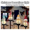 Christmas Solar Light For 4 Colors For christmas Lamp Decorative lighting Led Snowman light Garden Lights Ground plug Outdoor