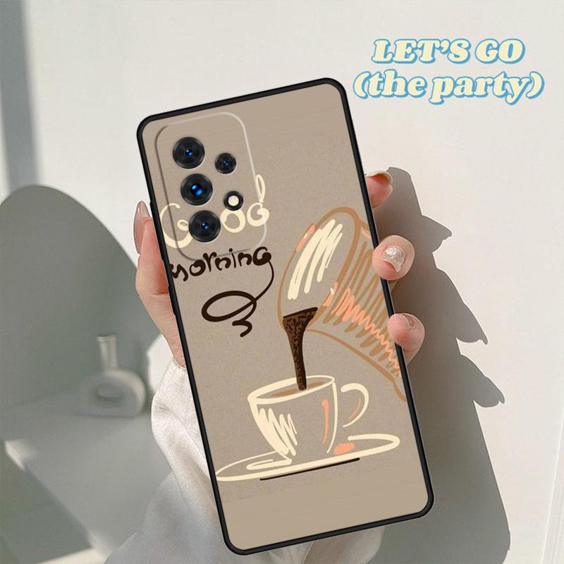 Coffee Caffeine Lover phone case For Samsung Galaxy A42 A31 A40 A51 A71 A32 A80 A91 A52 A72 A73 A20e A21S A50 A70 A11 A12 Cover
