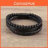 Fashionable Men's Leather Bracelet With Natural Stone Grinding Stone Ideal For Spring 2023