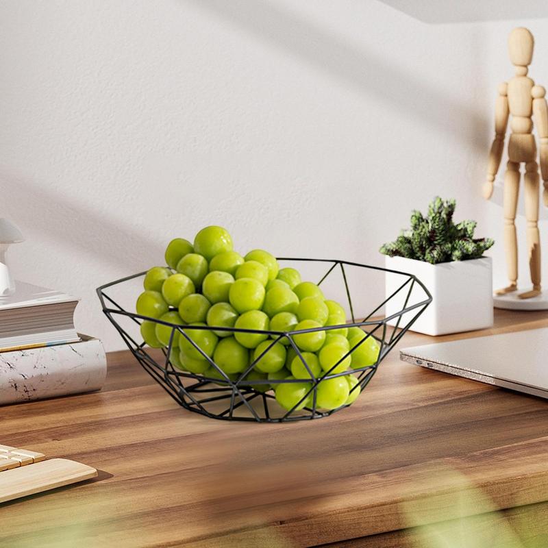 Metall Obstkorb Einfache Obstschale Eisen Snack Brot Gemüse Aufbewahrungsschalen Küche Eier Dessert Halter Organizer Heimdeko