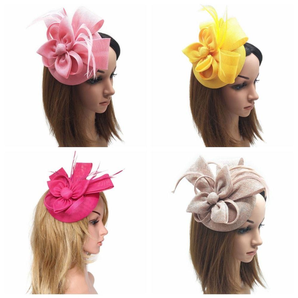 Hepburn Style Bride Headband French Style Bridal Headwear Fascinator Headpiece Bridal Shower
