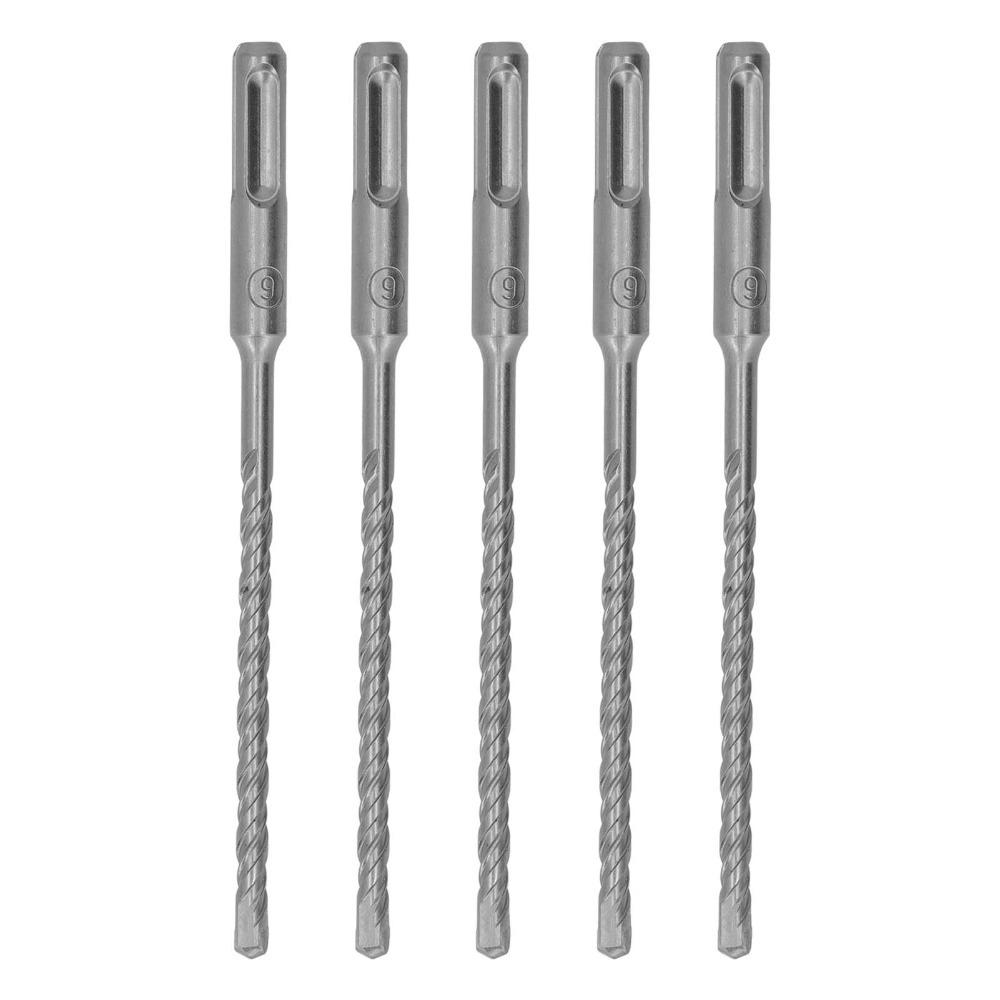 5pcs SDS-plus Impact Drill Bit 2 Flute Masonry Drill Bit Durable Rotary Hammer Drill Bit  For Brick