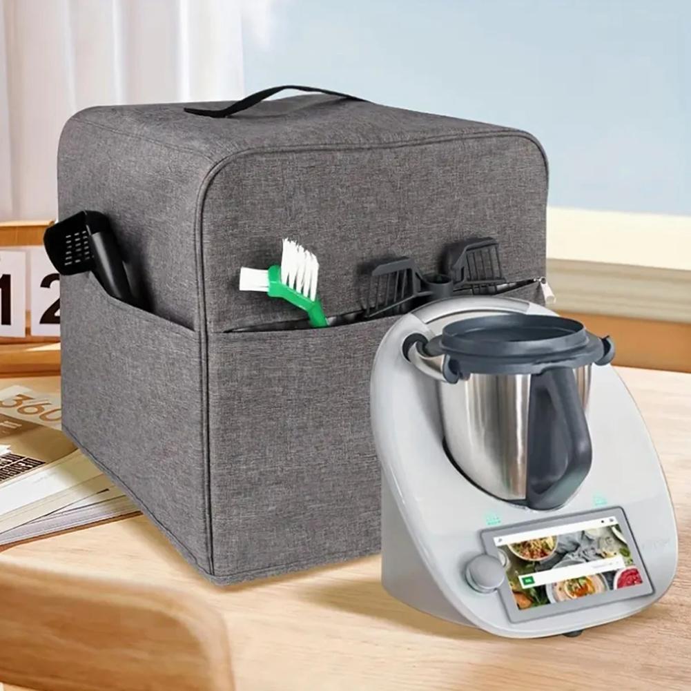 Blender Cover for TM5 For TM6 with Oxford Cloth Double Layer Protection Waterproof Lining and Side Storage Compartments