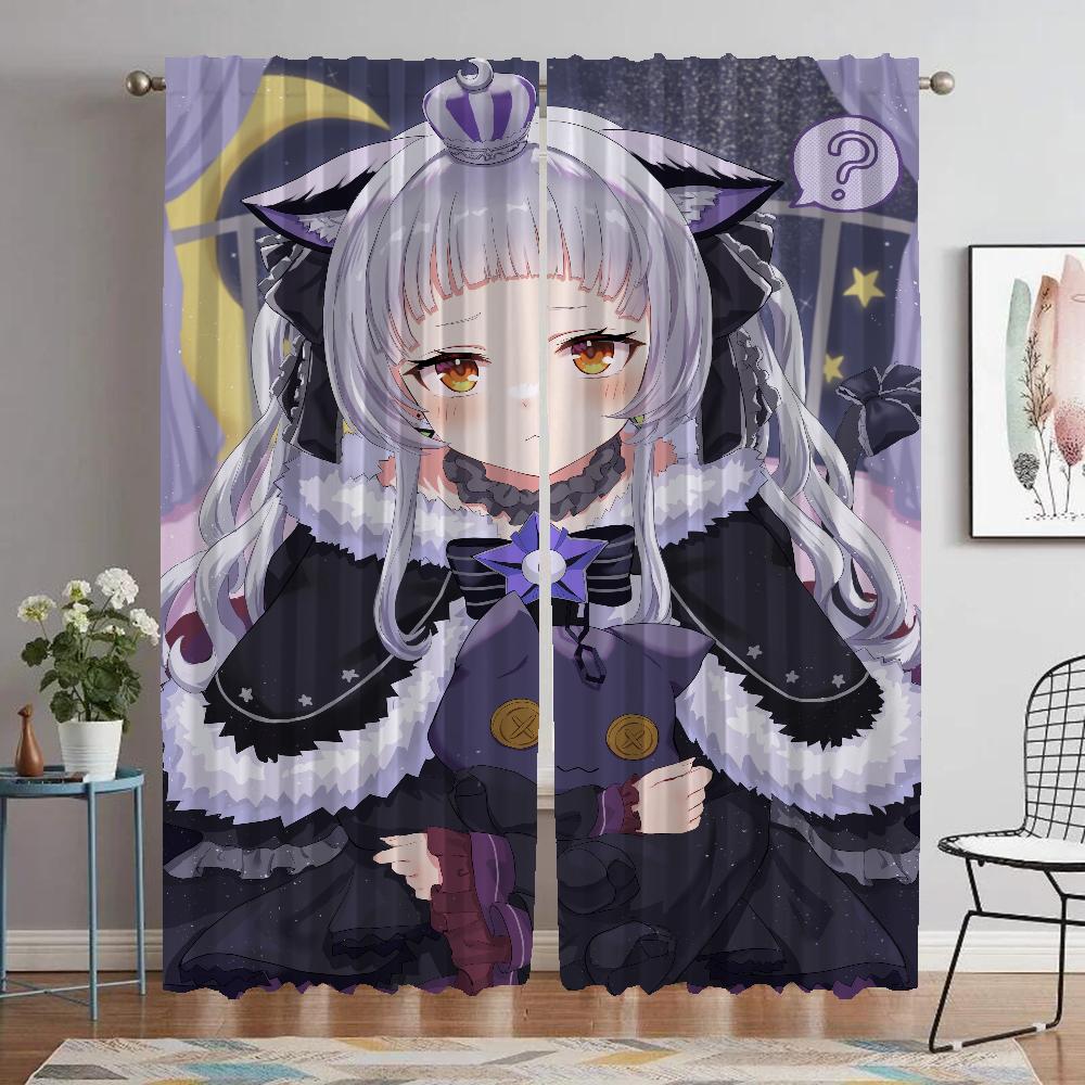 Myggnät för Kamera Hololive Gardiner Barnrum Halloween Dekoration Rullgardiner Avdelare Mörkläggningsgardin Vardagsrum