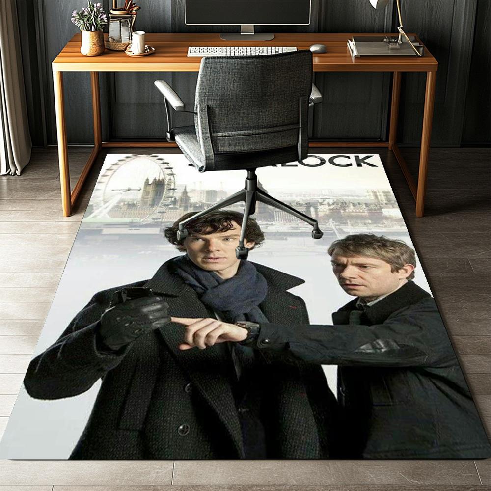 Sherlock Holmes Printed Carpet,Rug,for Office Chair Living Room Bedroom Kitchen Room Decor Gifts.