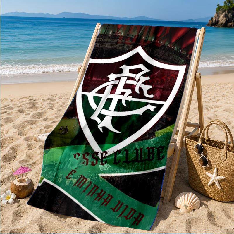 Flumi-nense Crest Wings Printed Microfiber Beach Towel, Soft And Absorbent, Quick-Dry, Ideal for Summer Travel, Beach Essential, Swimming Pool