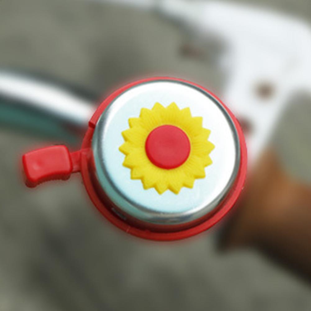 Sunflower Bicycle Bell Classic Bike Horn Loud Crisp Clear Sound Cycling Safety Warning Alarm Aluminum Alloy for Kids Boys Girls