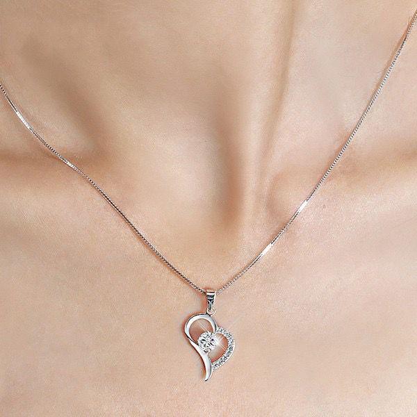 Shi Hongyuan Elegante Herzenskuss Diamantkette