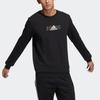 adidas Sweatshirts Men's Black Crew Neck Moderate Regular GS2212